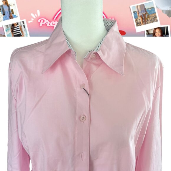 Beautiful Esabel C. Pink Button Down Dress Shirt NWT M - Picture 6 of 12